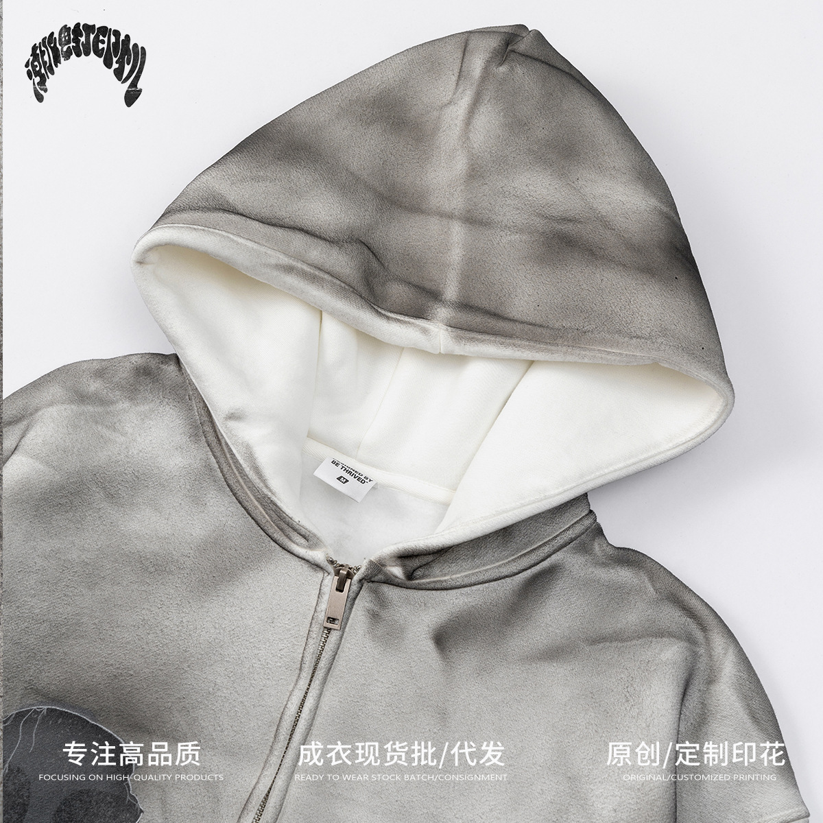 Impresora de marcas| 2025 otoño marca de moda retro sucia viento sucio más vello grueso cremallera cardigan camisa de manga larga hombre