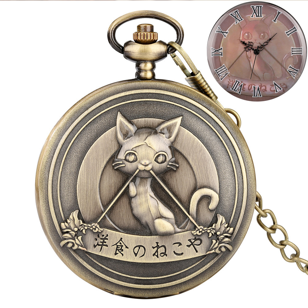 60g Weight Plastic Mirror Material Pocket Watch Classification Pointer Display Type Round Dial Shape Holiday, Daily Occasion Quartz Movement Geometric Pattern All Seasons Season Unisex Gender Vintage Style Style Vintage Style Geometric Quartz Pocket Watch 6