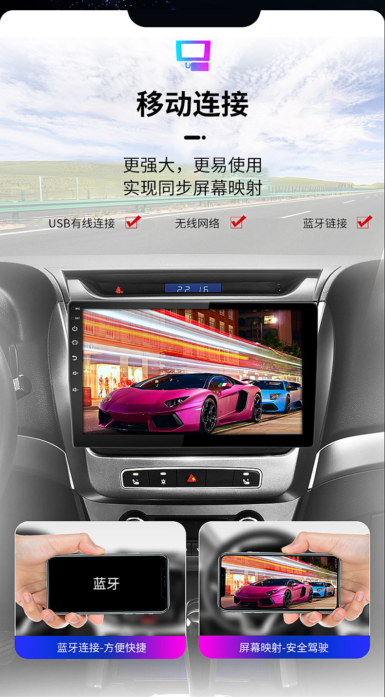 Cross-border car Android changeable Navigator 9 inch 10 inch Bluetooth WIFIGPS Dingwei car universal machine large screen