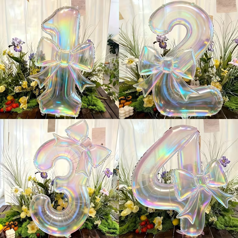 40inch Colorful Digital Bow Set Birthday Decorations Engagement Wedding Photo Props Balloons 40inch Colorful Digital Bow Set Birthday Decorations Engagement Wedding Photo Props Balloons