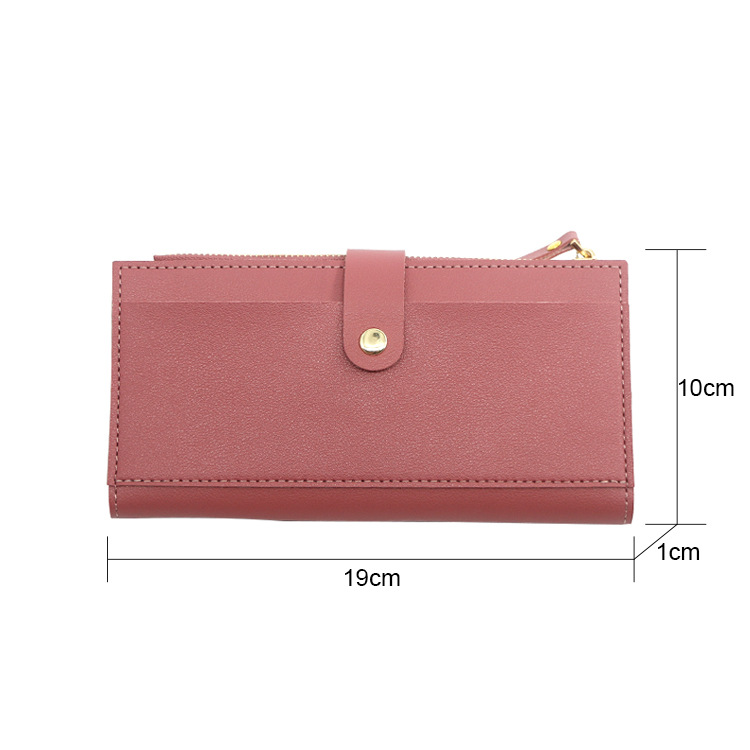 Women's Solid Color Pu Leather Zipper Buckle Wallets display picture 4