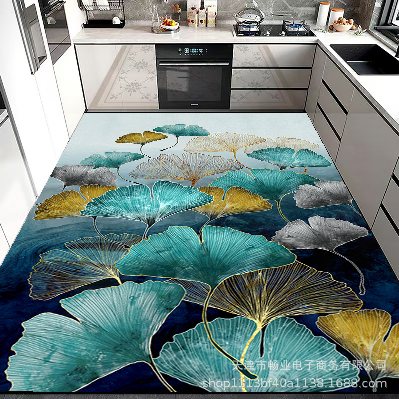 Cross-Border Kitchen Floor Mats Are Stain-Resistant, Non-Slip, Water-Absorbent, Diatom Mud, Quick-Drying, Washable, and Can Be Used as a Full-Cover Home Kitchen Carpet