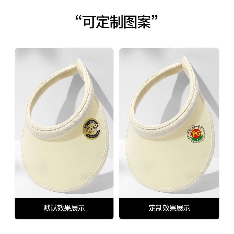 晚晚同款夏季遮陽防曬帽子女韓國戶外騎行空頂帽UV防紫外線太陽帽 3