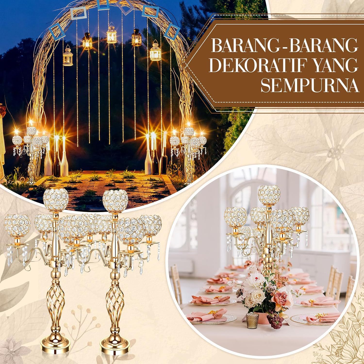 Candelaria de hierro forjado, props de boda, candelabro de metal, estantes de flores, adornos de boda, mesa de comedor, candelabro de cinco cabezas, adornos de artesanía