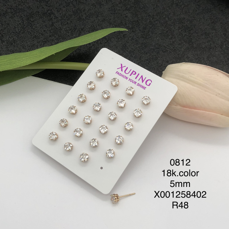 Broqueles de Flores para Mujer de Aleación de Cobre Chapado Blanco image 9