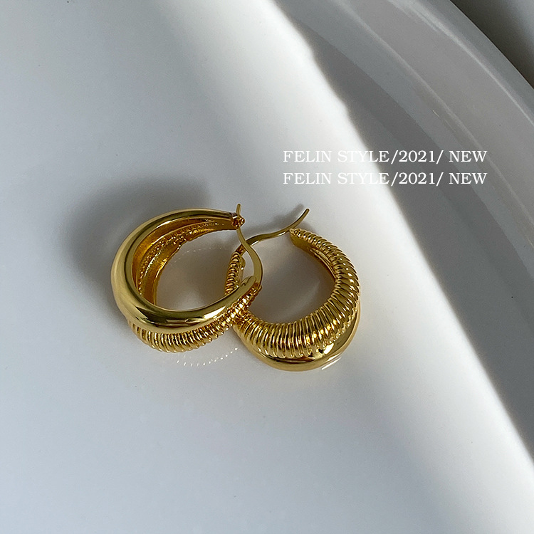 15g Weight Earrings Classification 1 Pair Quantity Daily Occasion Gold Plated Material Water Droplets Pattern Women'S Gender Plating Design Fashion Style 1 Pair Fashion Water Droplets Gold Plated Plating Women's Earrings 6
