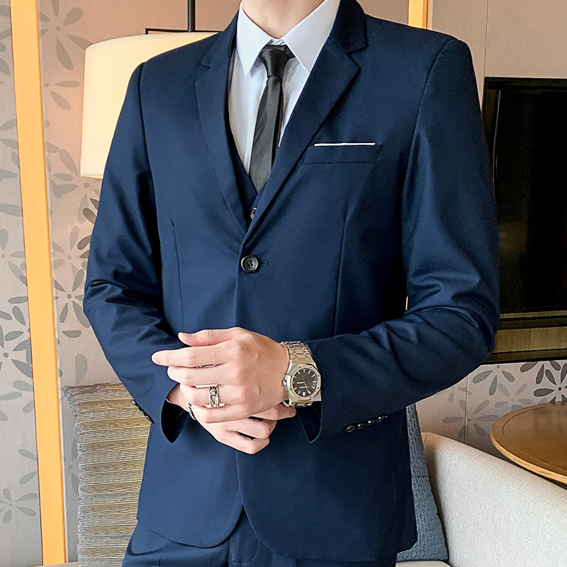 Primavera y otoño nuevo pequeño traje de estilo coreano de los hombres traje slim fit hombres jóvenes más tamaño traje chaqueta tendencia de negocios