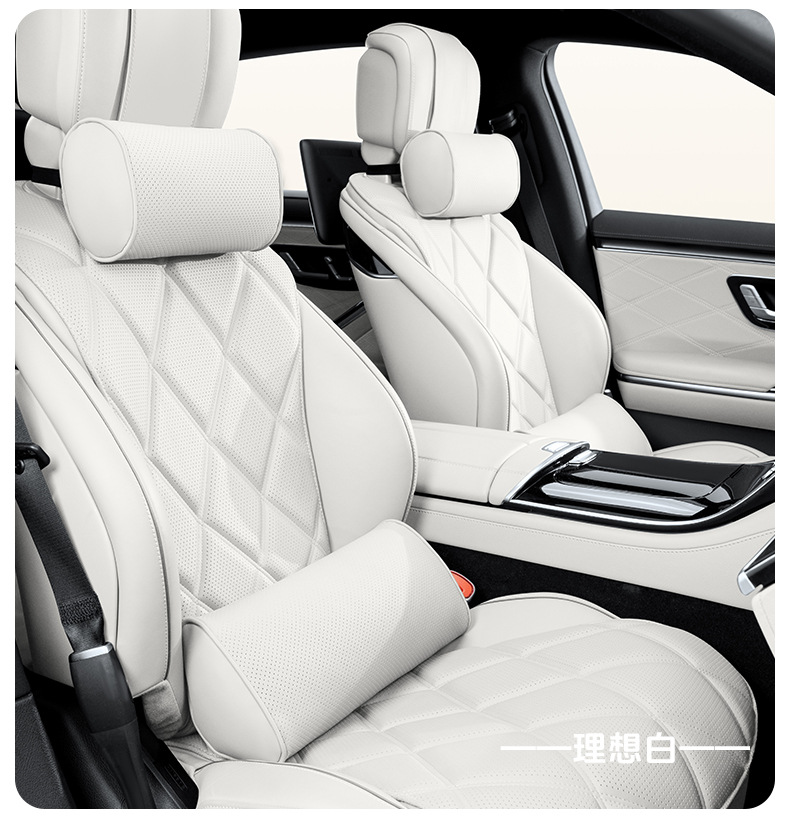 Cross-Border Popular Car Headrest, Car Lumbar Cushion, Four-Season Universal High-End Cylindrical Car Seat Neck Pillow