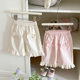 Girls' Summer Pants 2025 New Sweet Baby Girls' Five-point Pants Infant Cotton Lace Casual Pants Category A