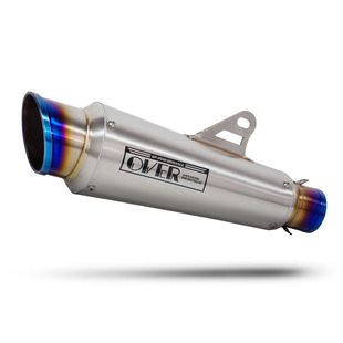 Motorcycle R3 Mt07 Z900Z400 450Sr Modified Exhaust Pipe Shark Mouth Blue at Both Ends Universal Tail Section