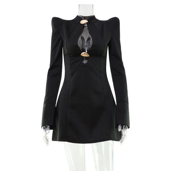 demi-season fashionable trend sexy solid color shoulder pads