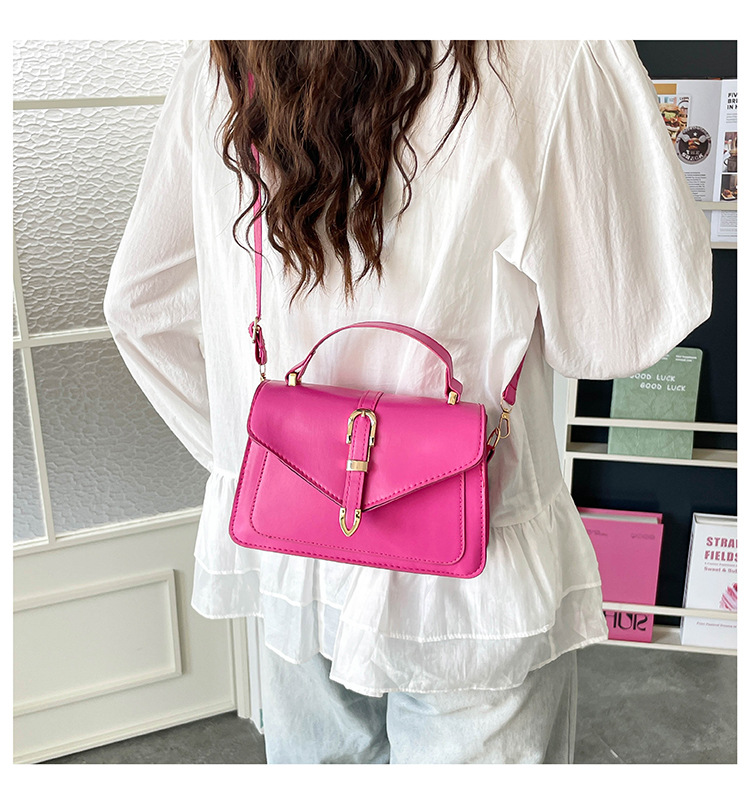 Bolso de hombro cruzado de moda con hebilla para mujer_voghion.com