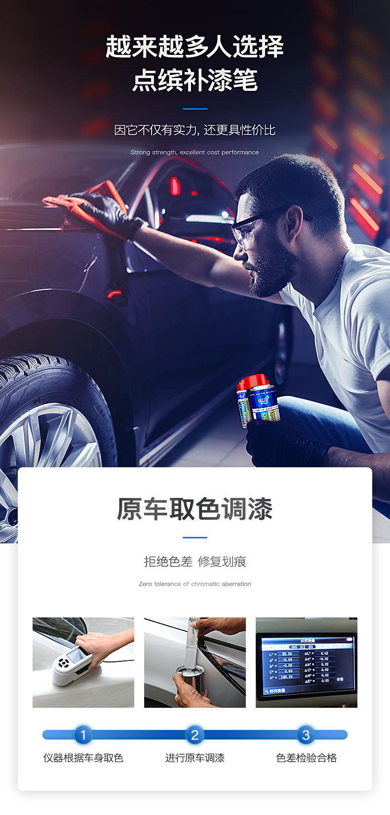 Dianbin Car Paint Touch-Up Pen Pearl White Paint Scratch Repair Spray Paint Pen Scratch Repair Waterproof
