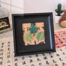 磁吸相框挂墙摆台正方形轻奢冰箱贴吸力展示框架复古高级感空框