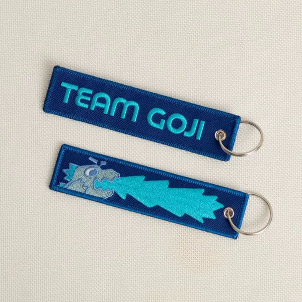 Source Manufacturer Double-Sided Embroidered Keychain Pendant Material Personalized Car Key Anti-Loss Backpack Woven Label Fabric Strip Gift