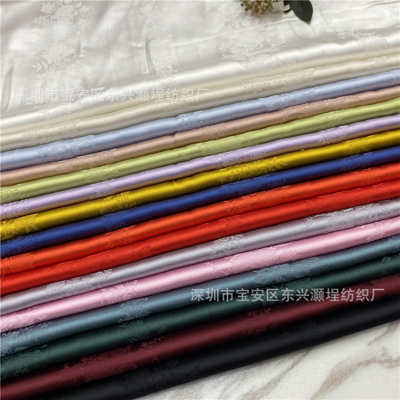 春夏人丝人棉提花 衬衣连衣裙旗袍国风面料 缎面