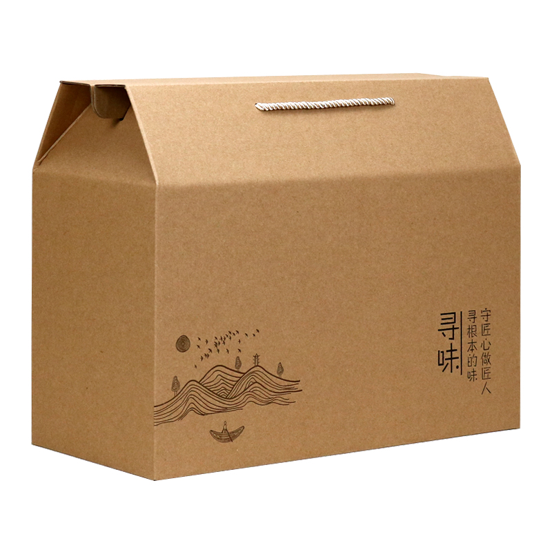Caja de cartón kraft caja de embalaje caja de regalo caja vacía general cocinada carne marinada pollo asado granos secos caja de regalo especial caja de cartón