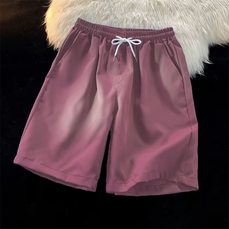 Personalizado al por mayor caramelo de viento neutro multicolor 25 colores primavera y verano nuevos pantalones cortos casuales de cinco puntos sueltos y cómodos