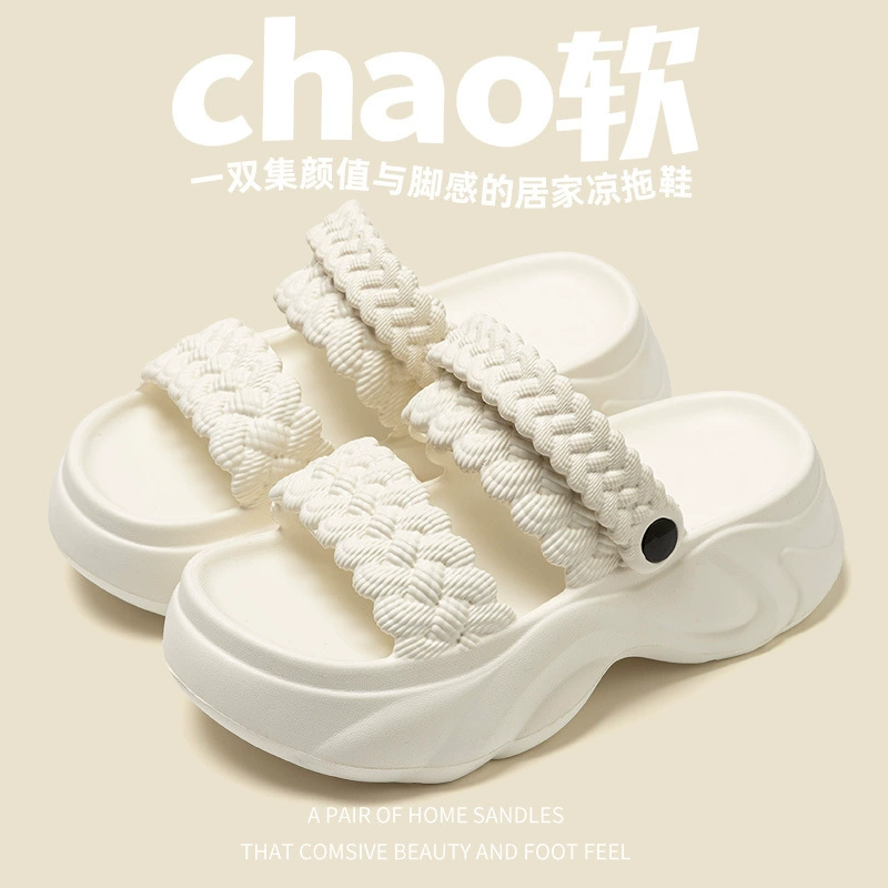 2025 новый двухполосный высокий каблок женский буксир материал водонепроницаемый, противоскользящий и неприятный запах