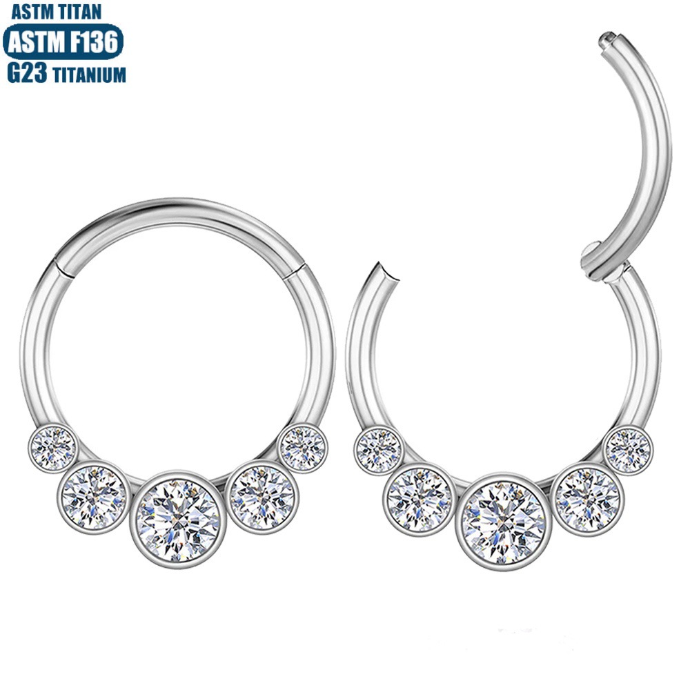 Pointed labret stud close-up product detail