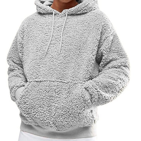 Herrenbekleidung Herren Herbst und Winter neue Plüsch Plüsch Kapuze beliebte Sweatshirt Männer_voghion.com