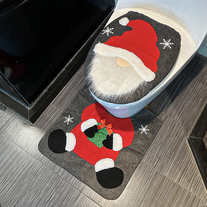 クロスボーダー新しいクリスマス顔のない老人トイレカバーホームホテルクリスマストイレカバークリスマストイレ装飾|undefined