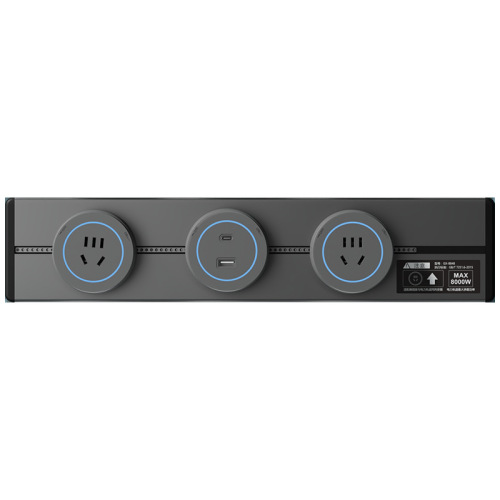 International electrician movable track socket surface-mounted power sliding rail power supply living room bedroom row kitchen