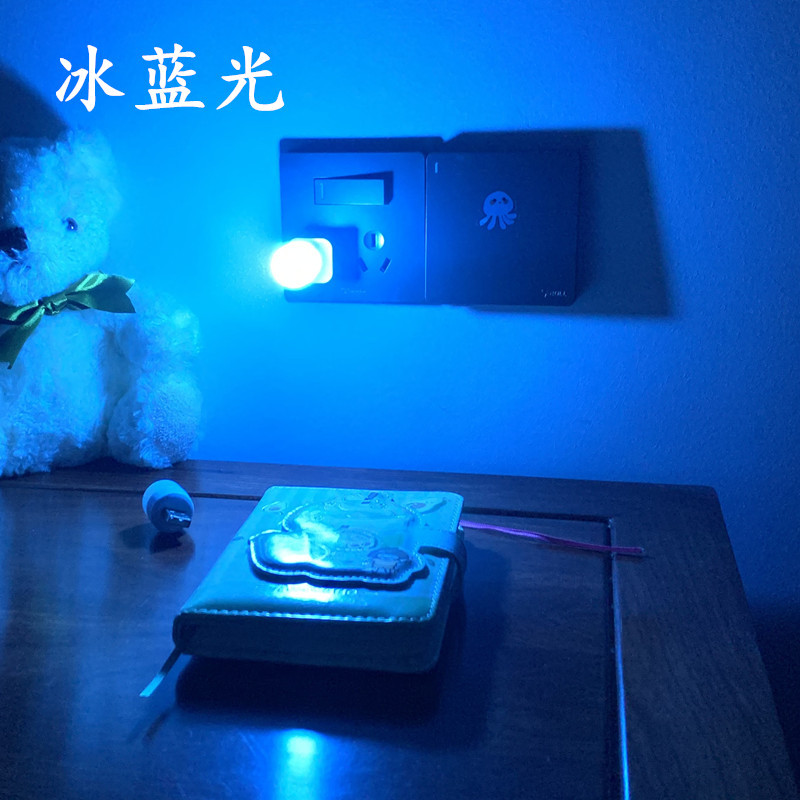 USB portátil mini luz de la noche LED para dormir pequeña luz redonda atmósfera creativa luz blanca cálida rojo azul verde amarillo púrpura luz USB