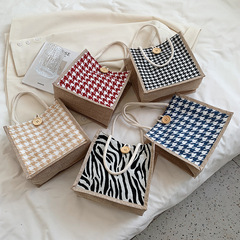 Linen Handbag for Women - Fashion Korean Style Instagram Inspired Gift Basket - Handkerchief Bag with Versatile Shoulder Strap