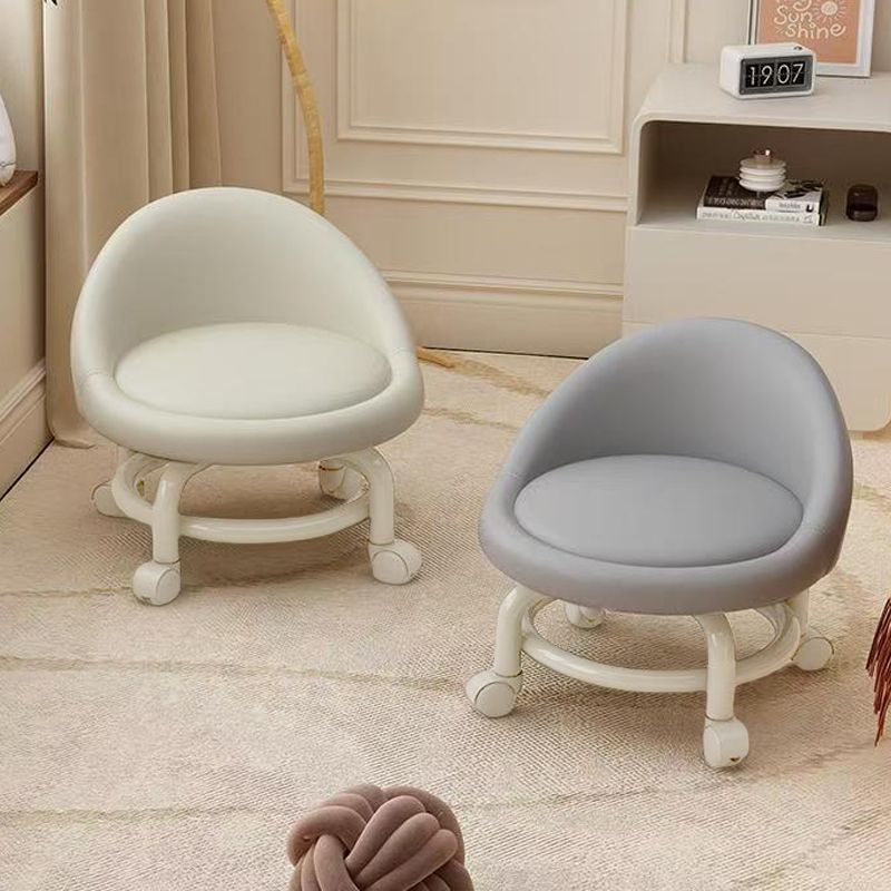 Taburete bajo, polea, taburete para niños pequeños, rueda universal, taburete pequeño, pedicura, silla giratoria, rueda silenciosa móvil