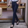 Trousers, cloth with zipper, loose straight fit