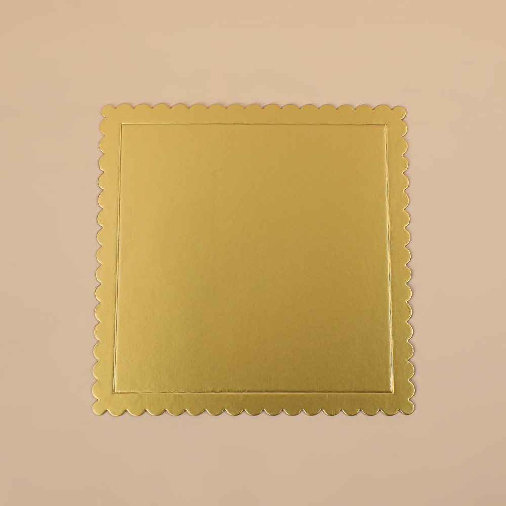 Base Cuadrada de Cartón para Pastel 1200g de Pulpa de Madera Rígida para Cumpleaños
