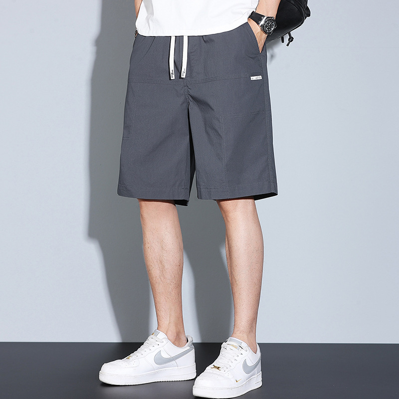 Plus Size Men's New Drawstring Elastic Waist Five-Point Shorts Men's Versatile Badge Plus Fat Plus Straight Casual Pants Men Plus Size Men's New Drawstring Elastic Waist Five-Point Shorts Men's Versatile Badge Plus Fat Plus Straight Casual Pants Men