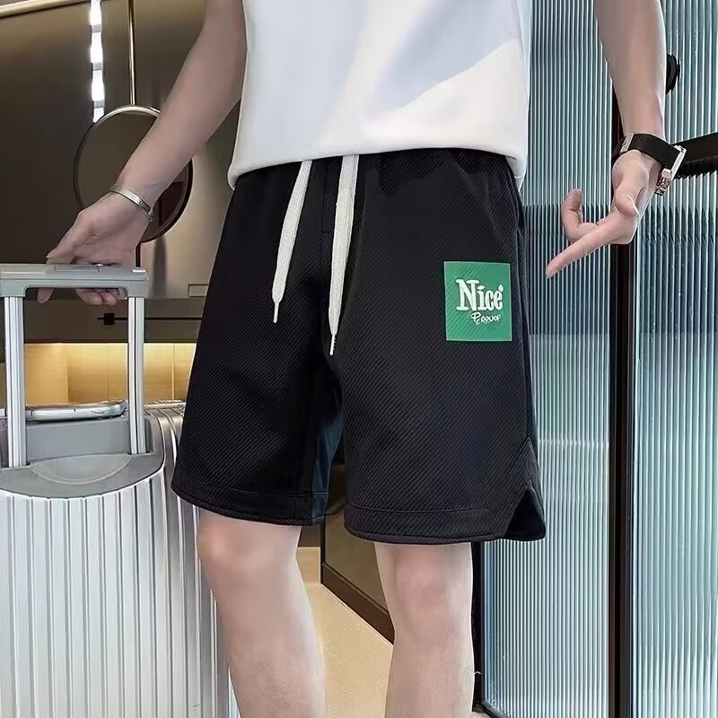 Summer Shorts Men's Youth Trendy All-match Outer Wear Embroidered Letters Youth Lace-up Pants New Men's Pants Summer Shorts Men's Youth Trendy All-match Outer Wear Embroidered Letters Youth Lace-up Pants New Men's Pants