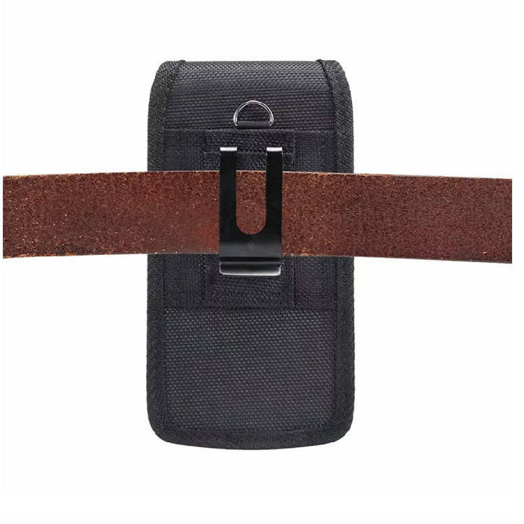 Oxford tela de la cintura-colgando bolsa de teléfono móvil de mediana edad y ancianos usan cinturón de la cintura bolsa de cuero vertical de los hombres bolsa de cintura Velcro nylon