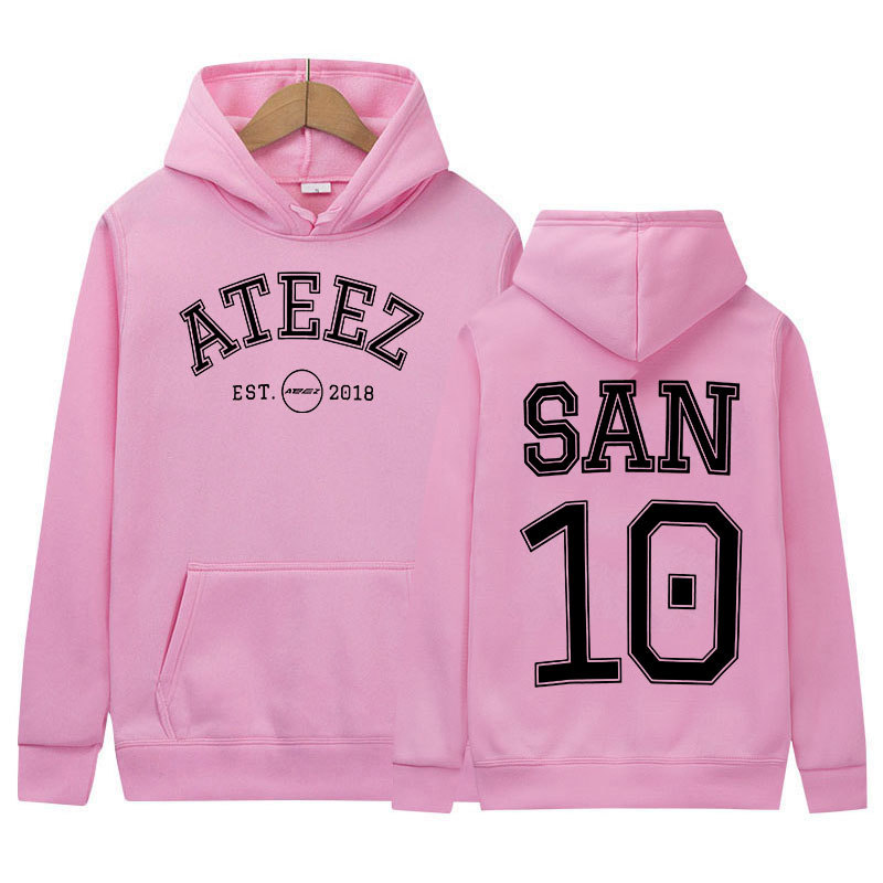 Sudadera con estampado de banda de Ateez de Corea del Sur para hombres y mujeres sudadera casual de moda de alta calidad suéter de gran tamaño de manga larga