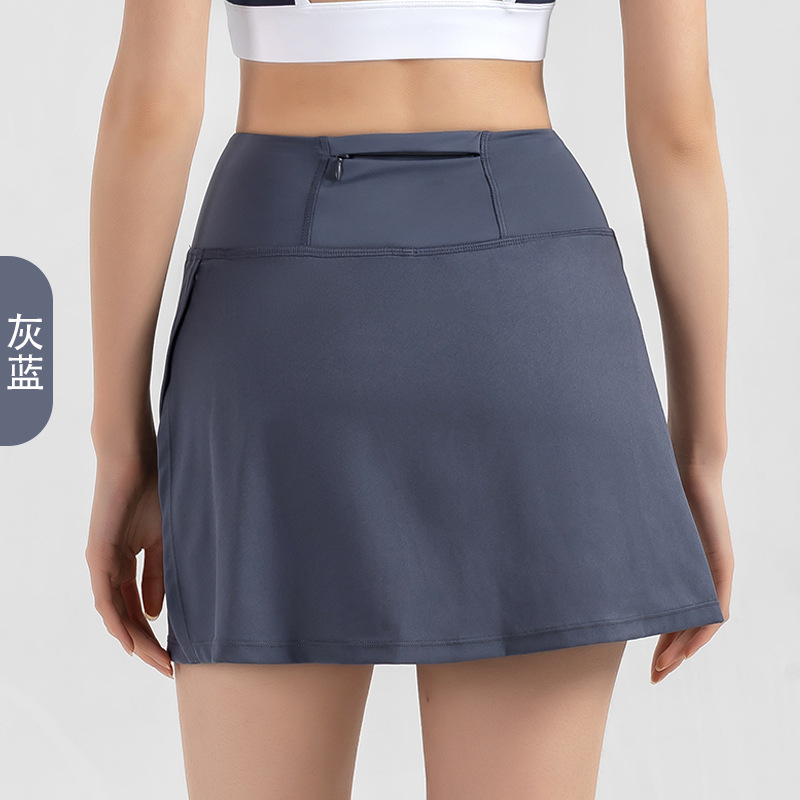 IuIu Falda deportiva anti-pérdida de luz Falda de yoga para mujer Falda de tenis para correr Falda de fitness de secado rápido para cubrir las caderas delgadas