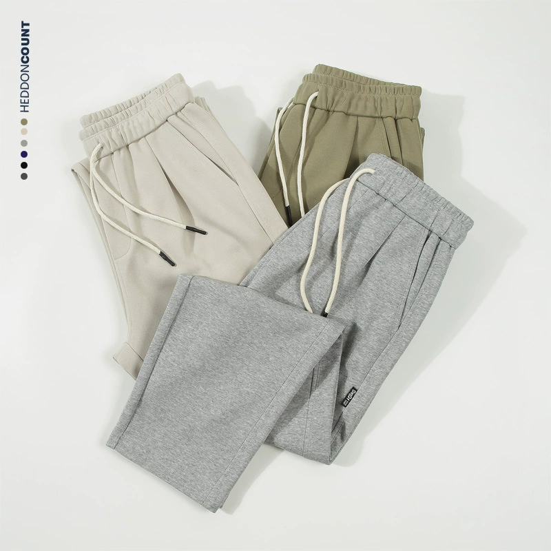 Tengjue мужская одежда осень мягкая и удобная складка повседневные брюки для мужчин и женщин высокого уровня сплошной цвет свободные прямые брюки