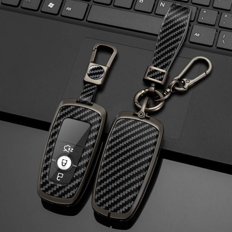 Suitable for Mustang Ford Mustang Key Cover Ford Electric Horse Car Key Protective Shell Buckle Metal Alloy
