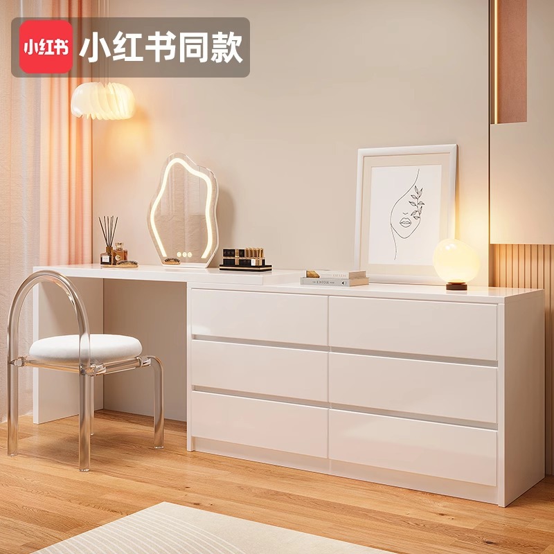Dressing Table Bedroom Simple Modern Drawer Cabinet Dressing Table Integrated Small Apartment Desk Bedside Cabinet Dressing Table Dressing Table