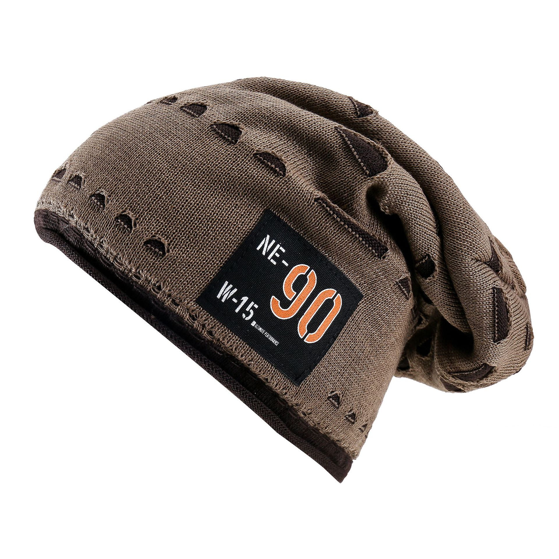 Sombrero de lana de los hombres Otoño e Invierno engrosada caliente sombrero frío ins marca de moda coreana apenado rasgado sombrero de punto jersey