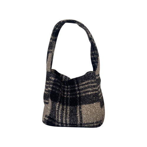 Double layer model!  Autumn and winter new Korean ins style imitation lamb plush bag large capacity shoulder bag leopard print tote bag