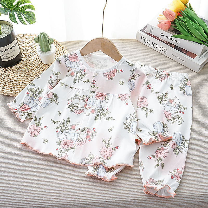 Little Girl's Spring suit Princess Pure Cotton Class A Baby Two-piece Set 2025 New Loving Style