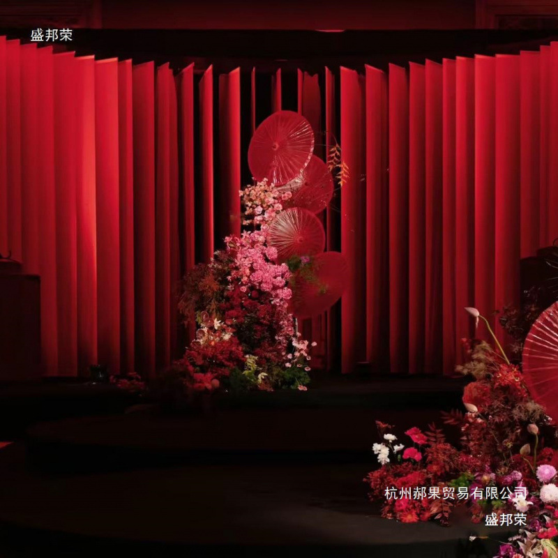 厂直销婚礼装饰布牛奶丝弹力布幔婚庆背景纱幔|undefined