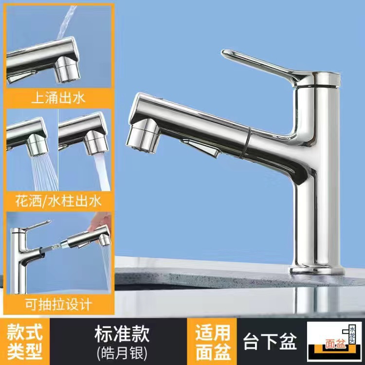 Grifos de lavabo de cobre al por mayor, grifos de lavabo extraíbles de grado industrial, exclusivamente para comercio exterior transfronterizo. image 9