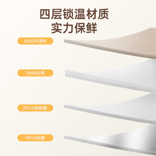 Amazon Outdoor Camping Insulated Bag Thick Oxford Cloth Ice Bag Insulated Cool Large Capacity Lunch Bag Cross