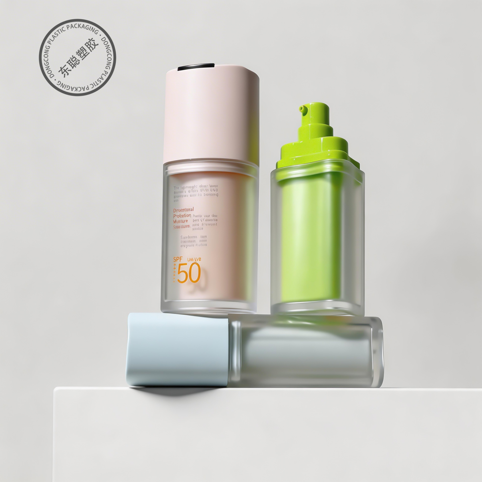 Thick-Walled New 30ml Sunscreen Packaging Plastic Bottle, Lotion Bottle, Foundation Bottle, Press Pump Head Empty Bottle