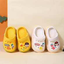 新款可爱卡通儿童宝宝踏屎感包头洞洞鞋防滑柔软舒适轻便中小童鞋