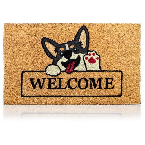 Amazon temu alambre material coco marrón inglés amor gatos y pájaros en la alfombra de la puerta antideslizante alfombra de entrada