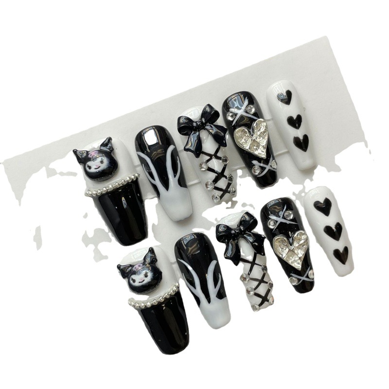 [Hecho a mano tiro real] fototerapia hecho a mano desgaste de uñas amor llama desgaste de uñas al por mayor producto terminado repetido